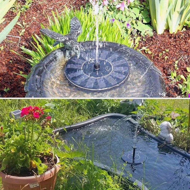 1pc Solar Fountain Outdoor Pool Solar Fountain Pump Essential In Summer Suitable For Ponds Swimming Pools Gardens