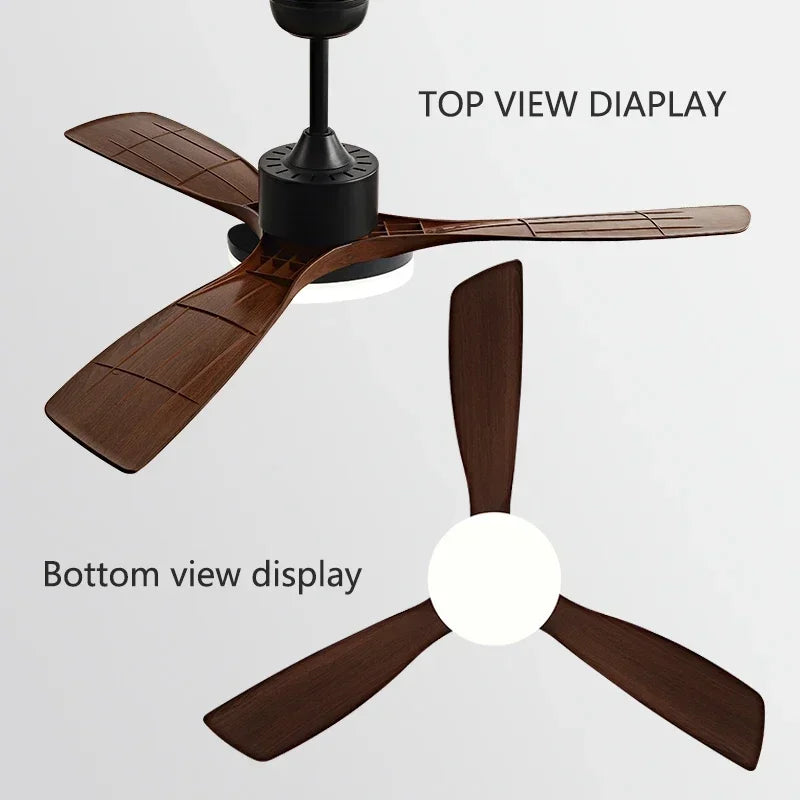 Restaurant Fan lights Modern Simplicity Ceiling fan Indoor Living Room DC 110V 220V Remote Control Strong winds Electric fans